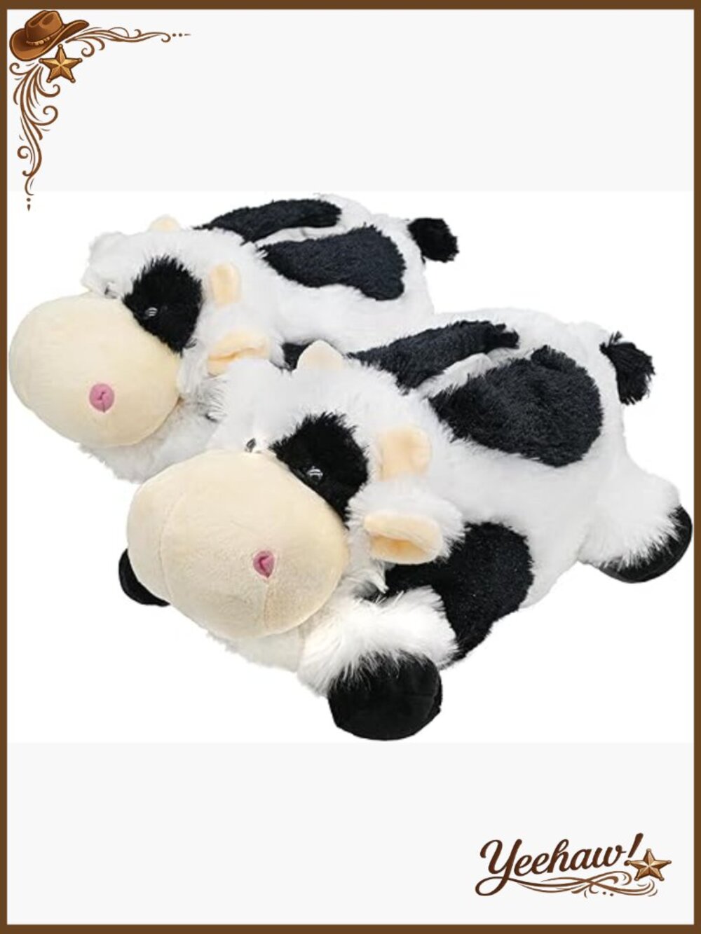 Fuzzy Animal Slippers for Men Women Kids Indoor Winter House Shoes